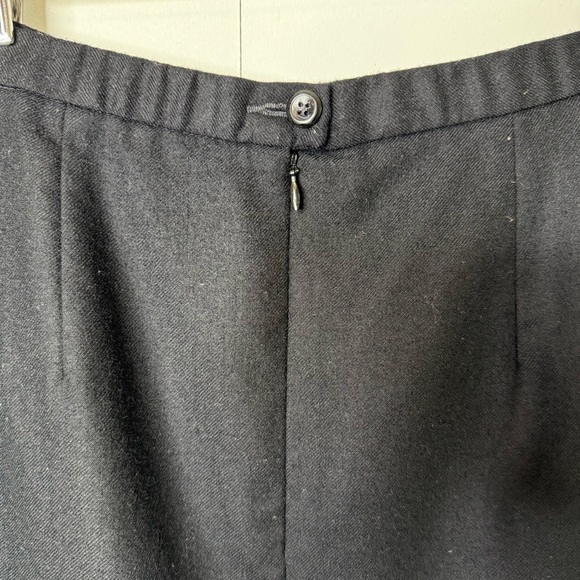 Pendelton - 100% Virgin Wool Midi Pencil Skirt Black - US 12 - Picture 5 of 11